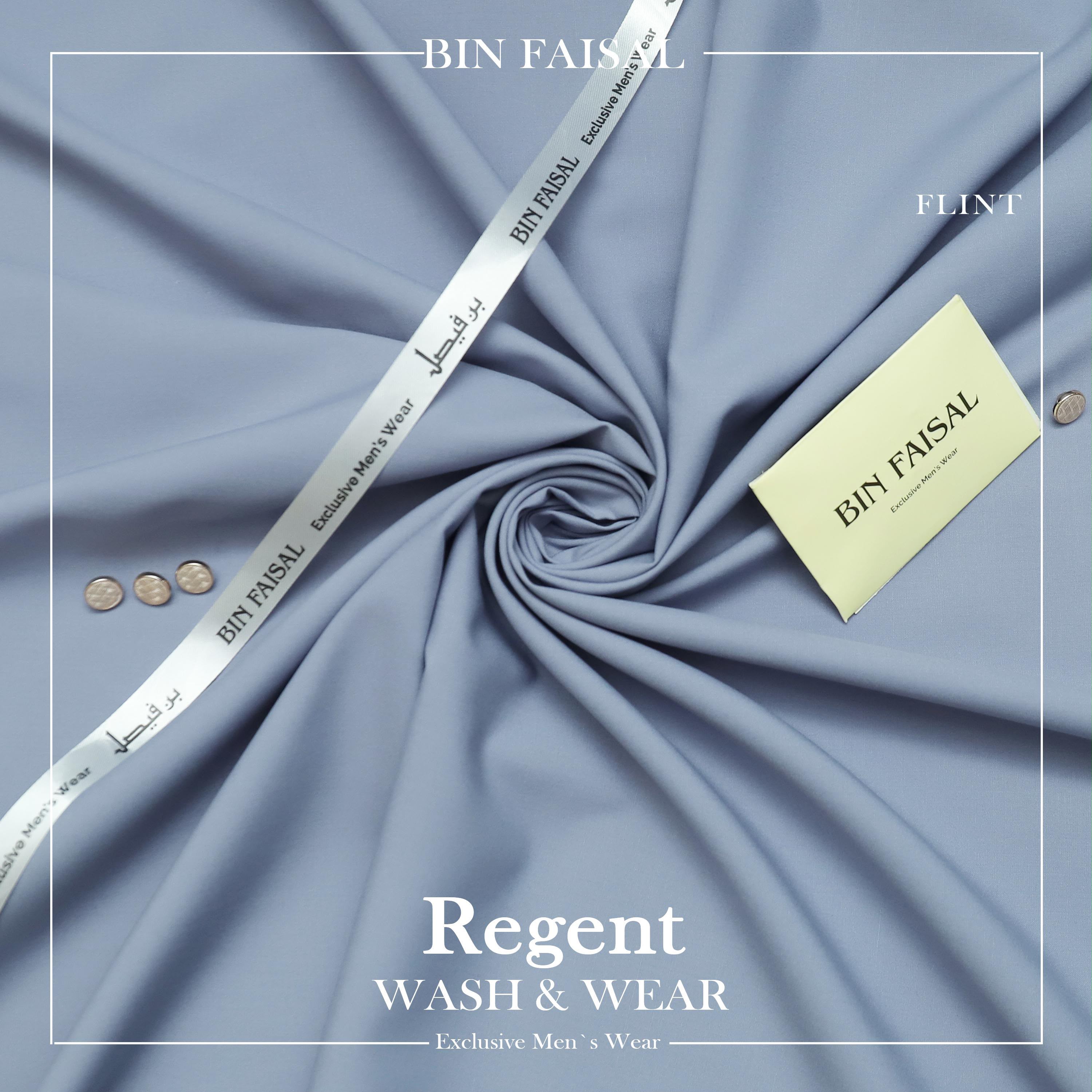 BIN FAISAL 100% Pure Super Luxury Regent Wash & Wear Flint Colour