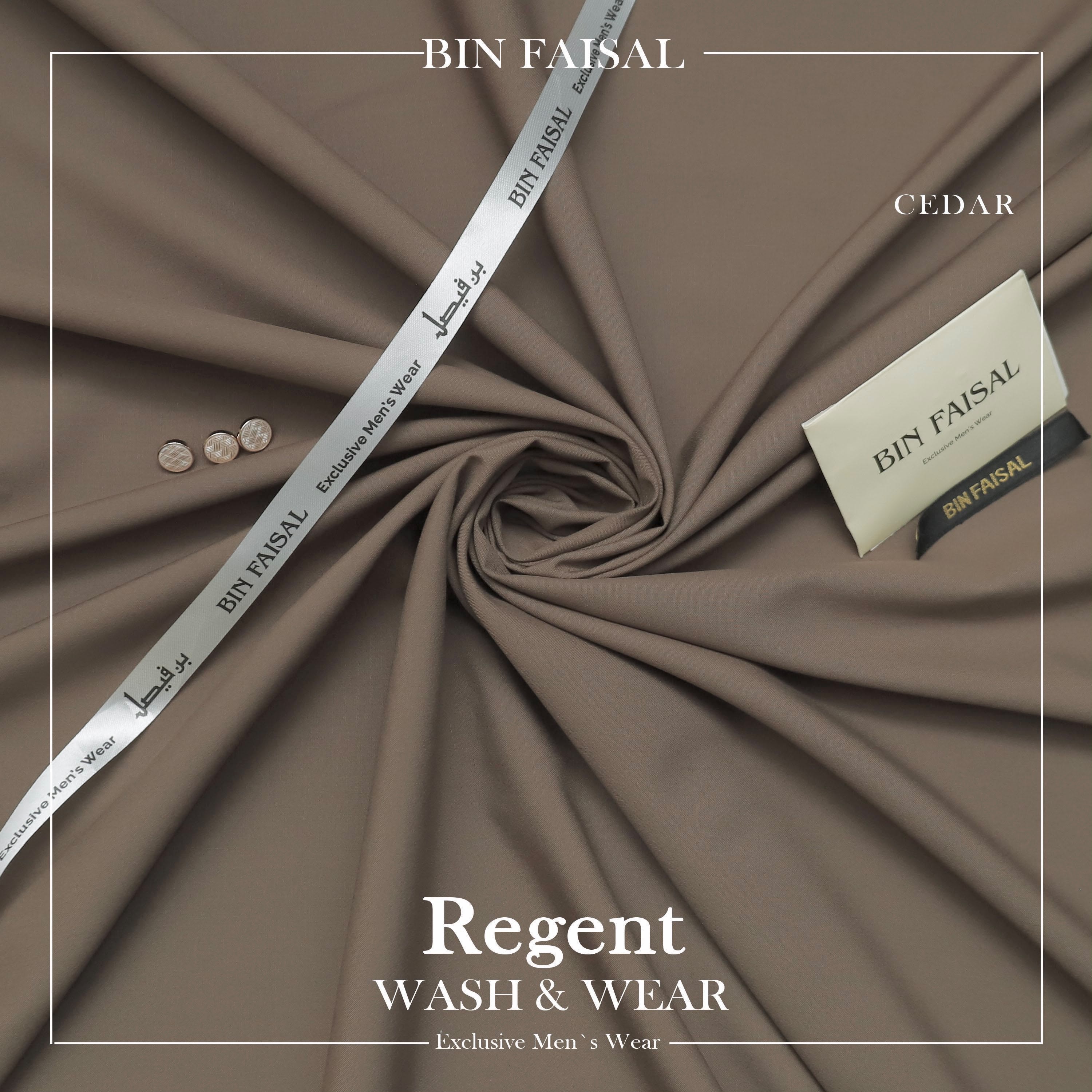 BIN FAISAL 100% Pure Super Luxury Regent Wash & Wear Cedar Colour